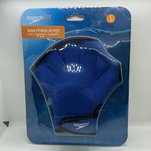 Speedo Aqua Fitness Gloves Swimming Sz S P CH Training Royal Blue